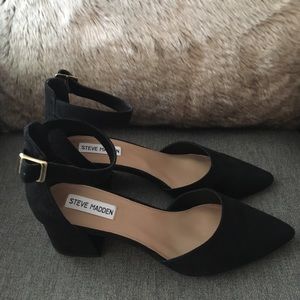 Steve Madden Black Suede Mary Jane Shoes